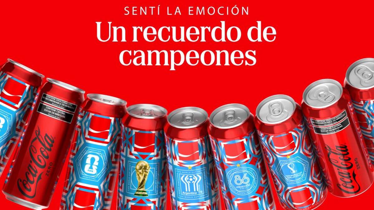 Las nuevas latas de Coca Cola por el Mundial 2026.