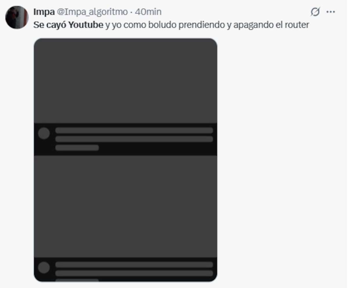se cayó youtube a nivel mundial