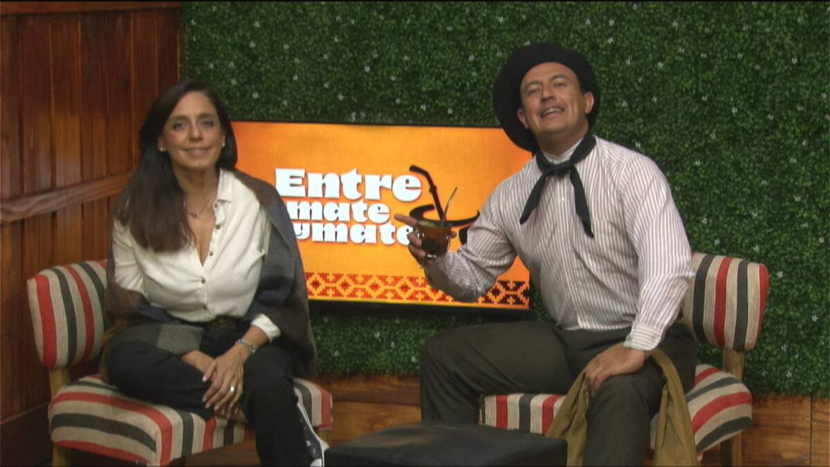 Laura Lopardo Fava y Milton Pino conducen "Entre mate y mate", por Telemax. Foto: captura.