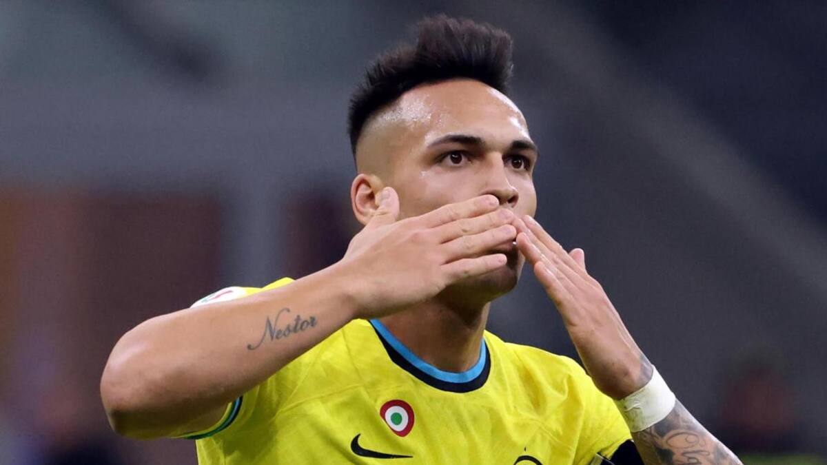 Lautaro Martínez, Copa Italia. Foto: EFE