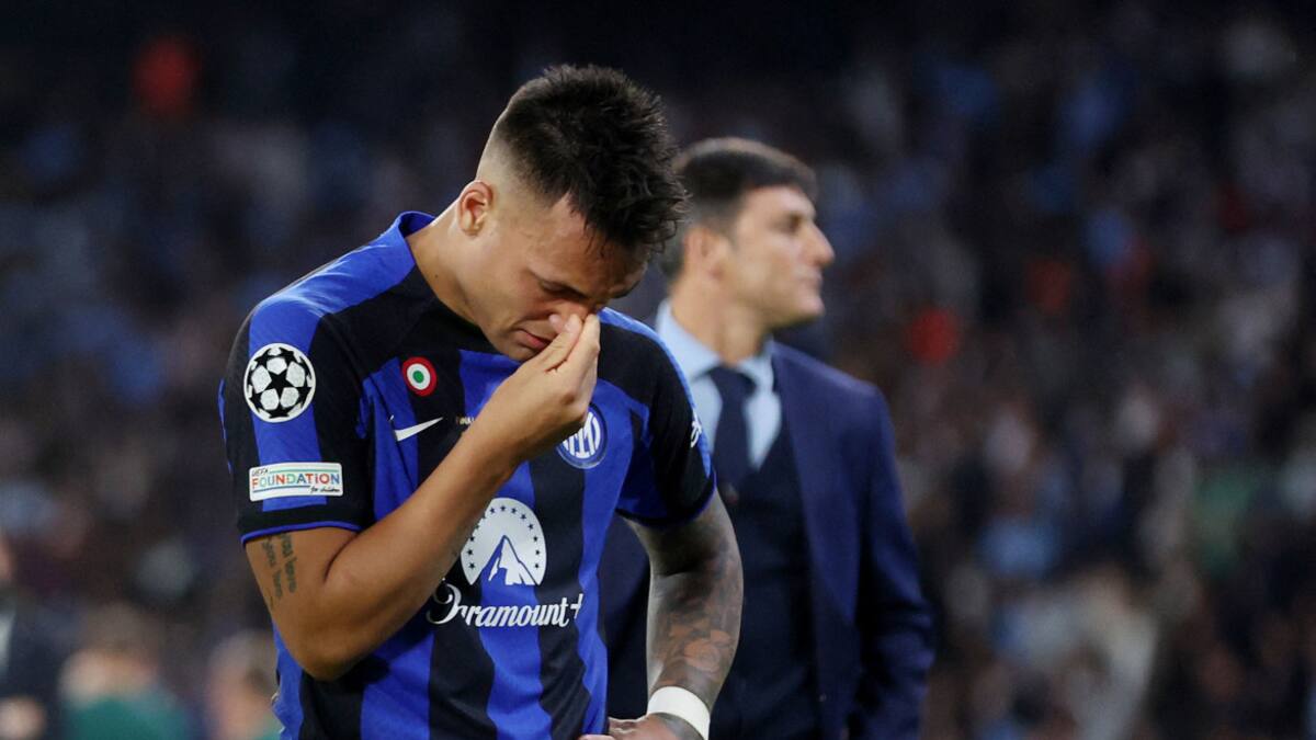Lautaro Martínez, orgulloso con el desempeño de Inter de Milán. Foto: Reuters.