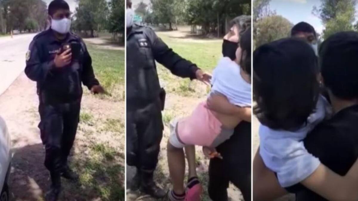 Le impedían entrar a Santiago del Estero y caminó cinco kilómetros con su hija enferma en brazos