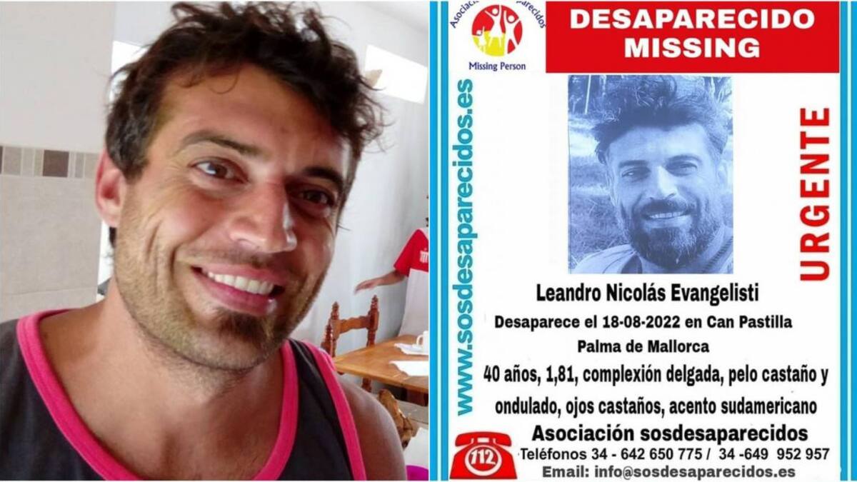Tras falsa versión del hotel, continúa la búsqueda de Leandro Evangelisti: entró en el sitio “Missing Person”