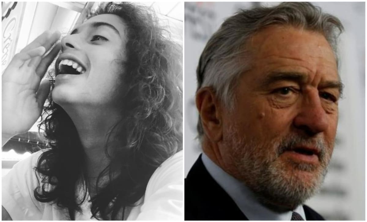 Leandro y Robert De Niro. Fotos: Instagram - Reuters.