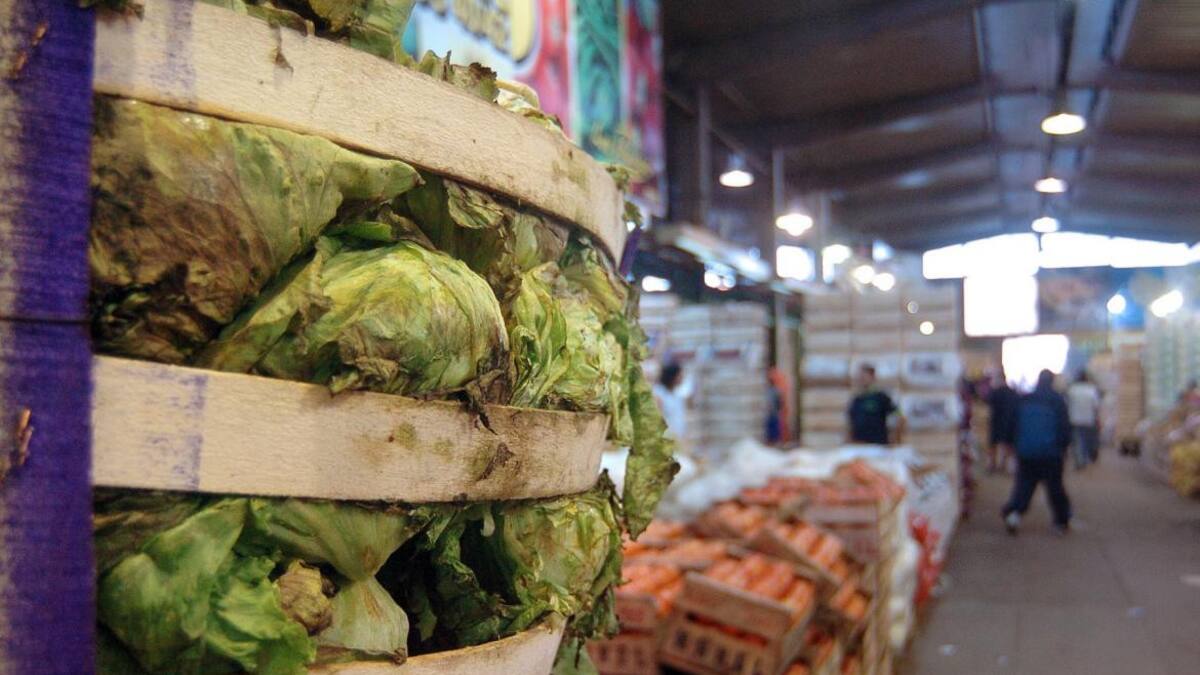 Lechuga en el Mercado Central. Agencia NA.