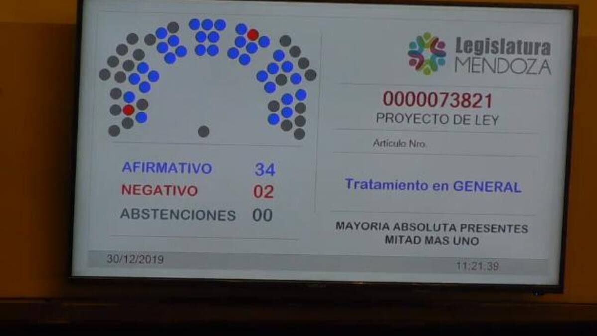 Legislatura de Mendoza, voto del Senado
