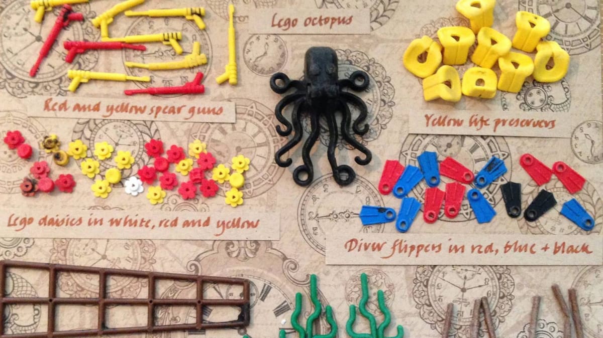 Legos encontrados en las costas de UK. Fuente: Facebook Lego Lost At Sea
