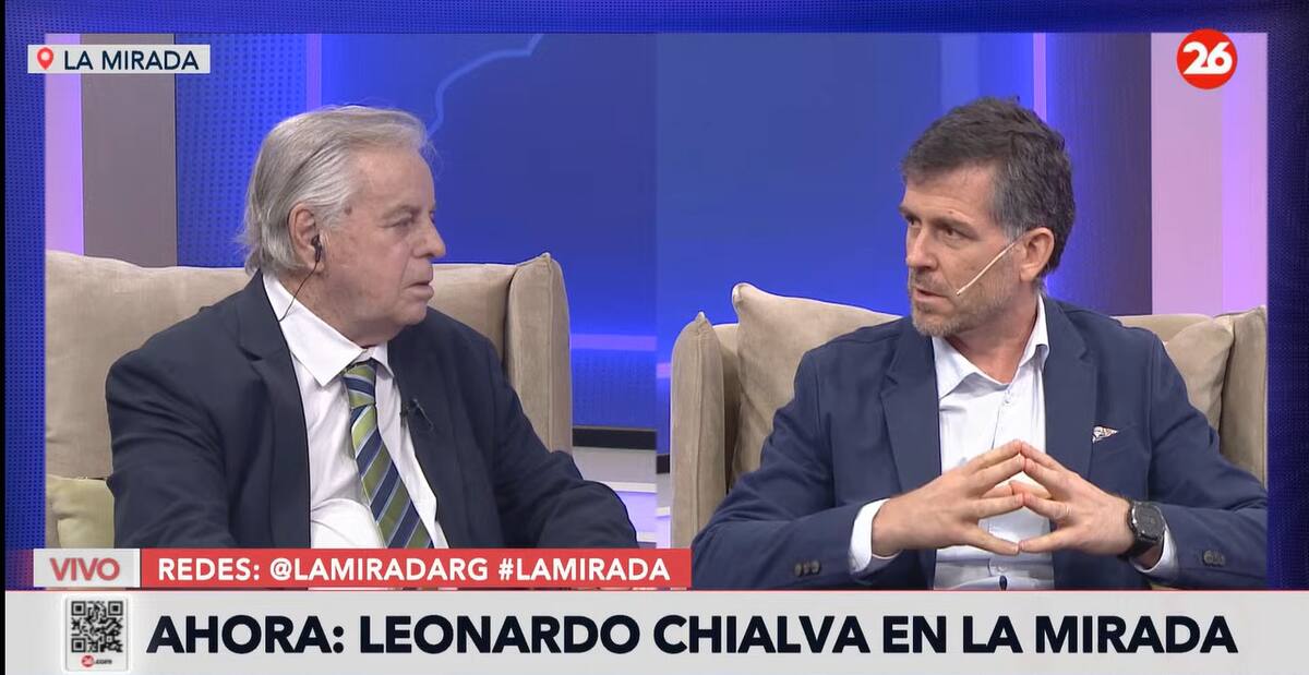 Leonardo Chialva en La Mirada de Roberto y Javier García. Foto: Canal 26