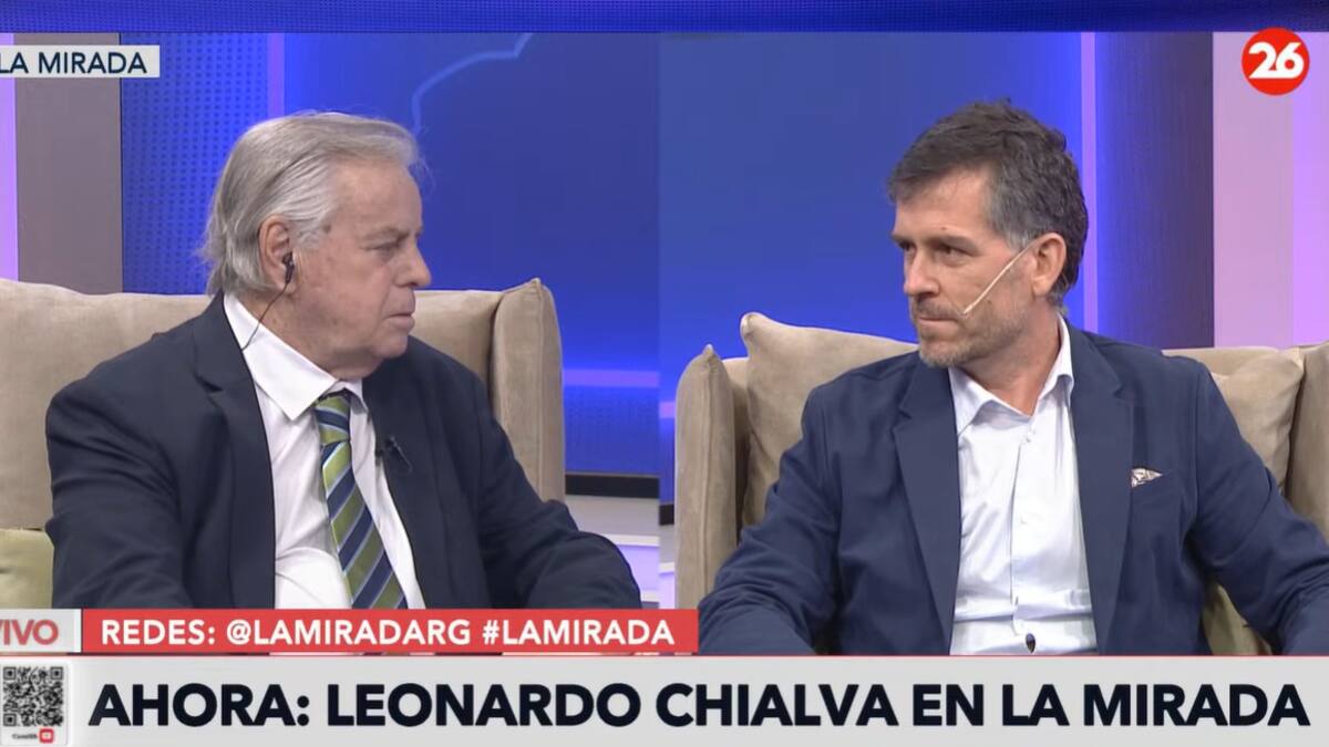 Leonardo Chialva en La Mirada de Roberto y Javier García. Foto: Canal 26