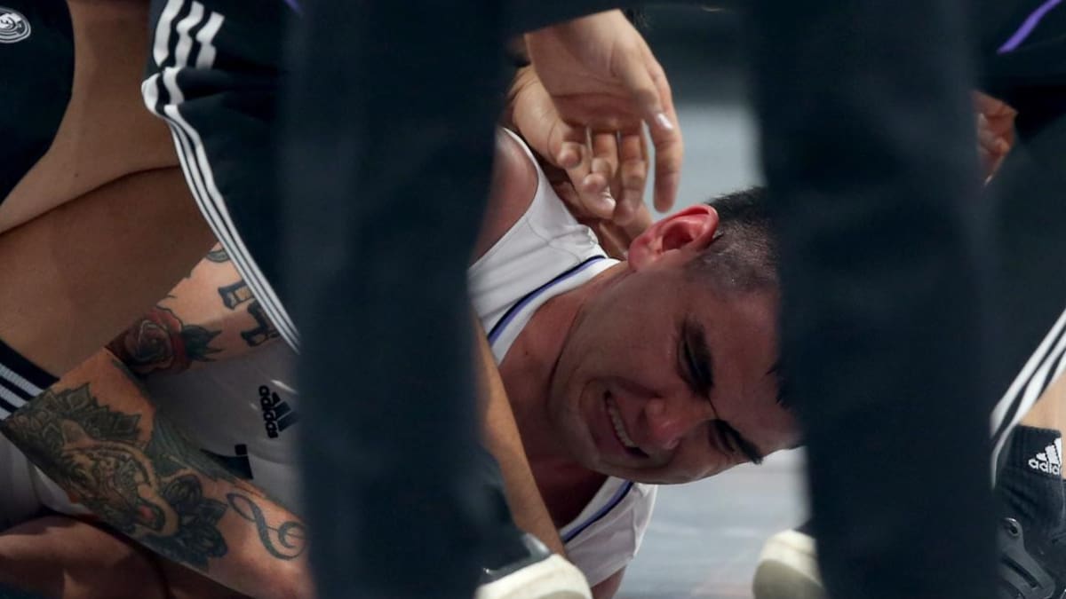 Lesión de Gabriel Deck en el Real Madrid. Foto: EFE.