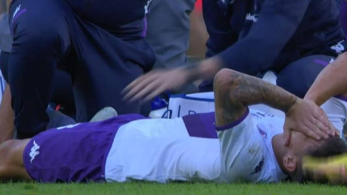 Lesión de Lucas Martínez Quarta. Foto: captura de video.