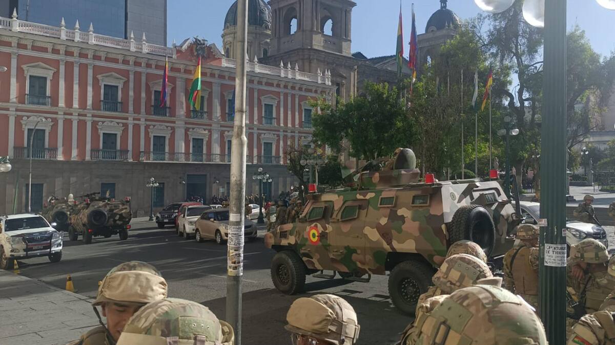 Levantamiento militar en Bolivia. Foto: EFE