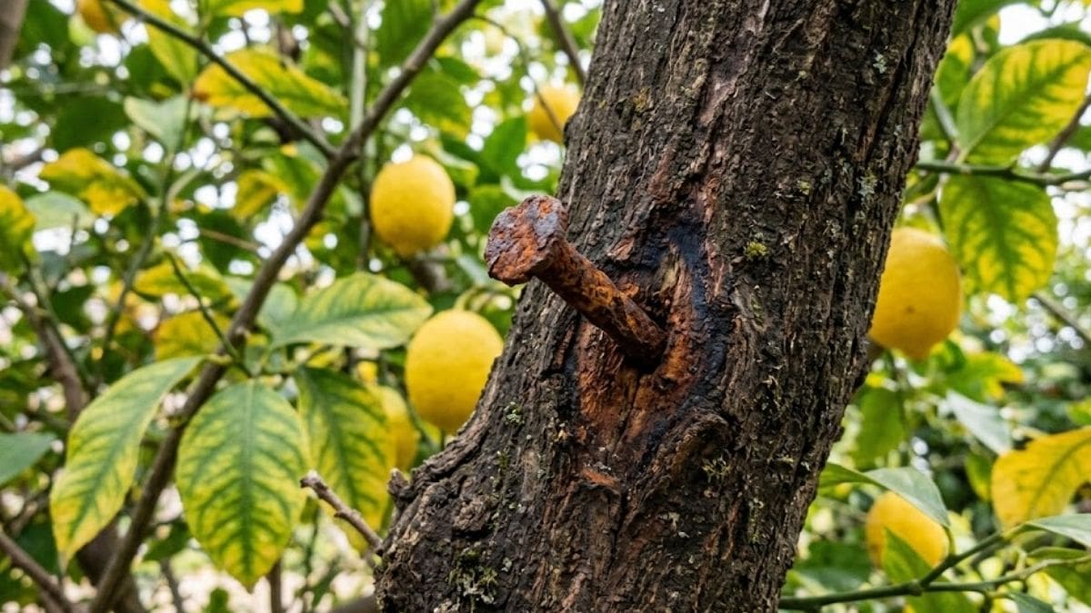 Poner un clavo oxidado en el limonero: por qué muchos lo hacen y qué dicen los expertos sobre este truco