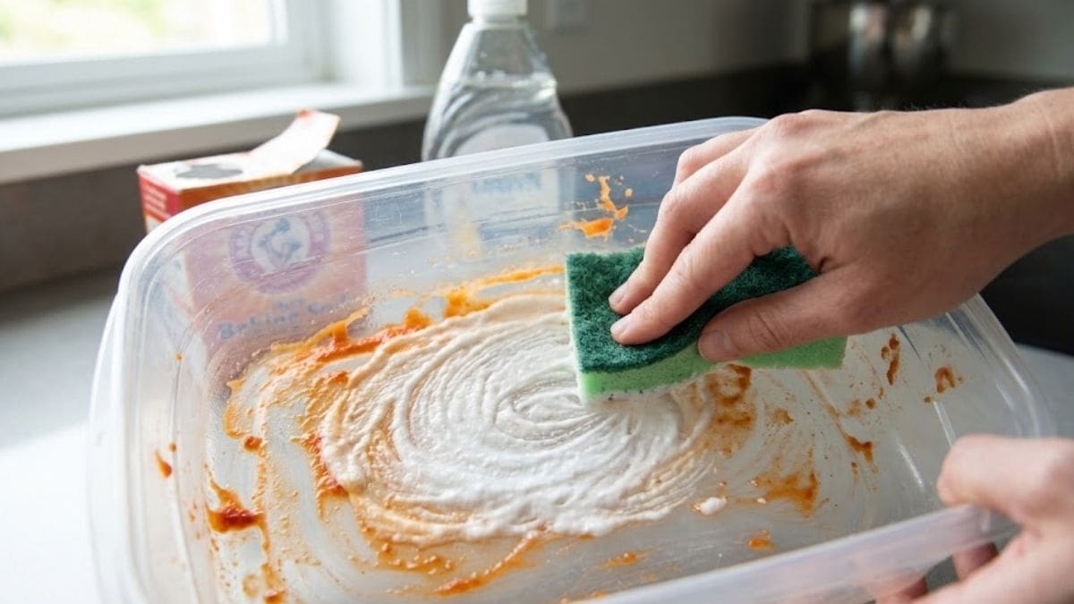 Cómo quitar las manchas naranjas de los recipientes de plástico después de guardar salsa de tomate
