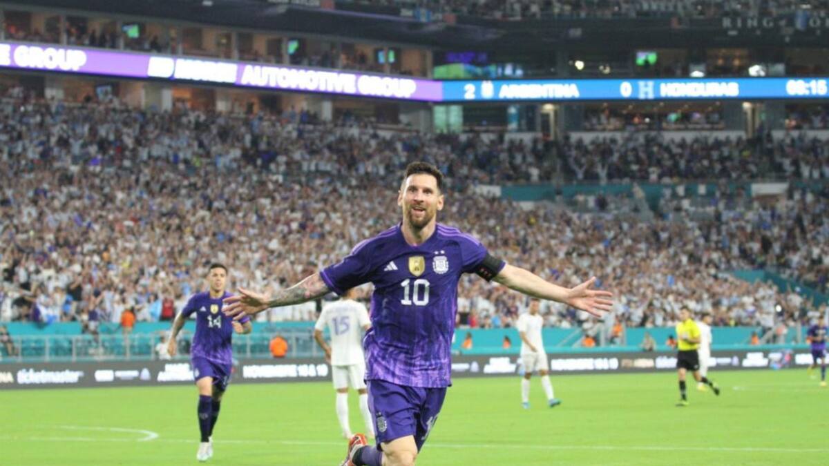 Lionel Messi, Argentina vs Honduras. Foto: Twitter @Argentina