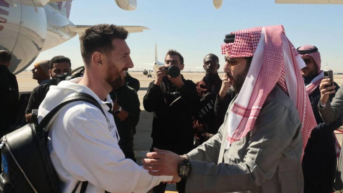 Lionel Messi en Arabia. Foto: Reuters.