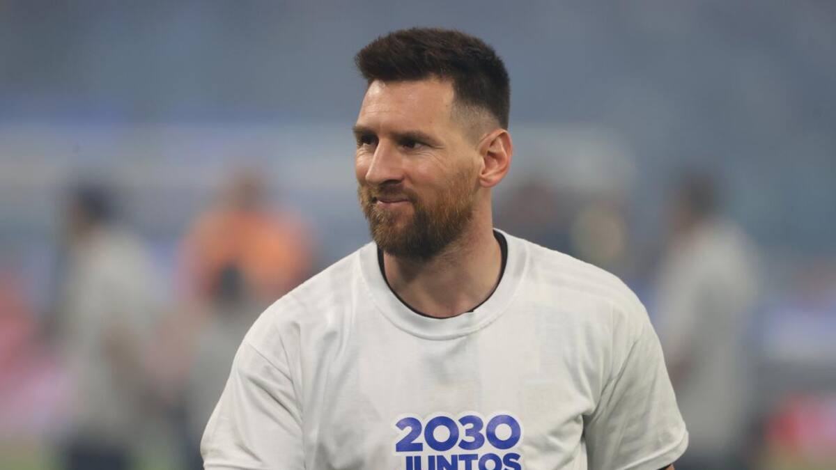 Lionel Messi en el amistoso de la Selección ante Curazao. Foto: EFE.