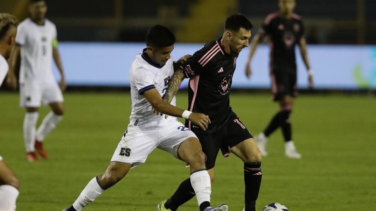 Lionel Messi en el Inter Miami vs Selección de El Salvador. Foto: EFE