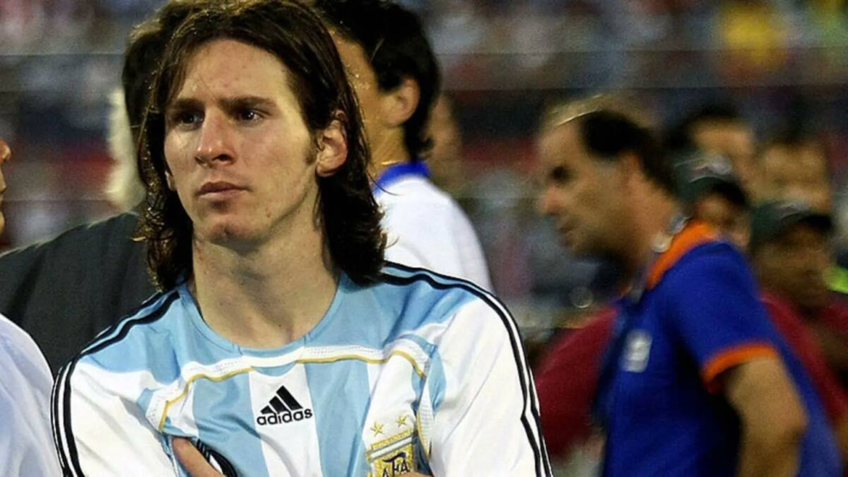 Lionel Messi en la Copa América 2007. Foto: X @PlanoDeportivo.