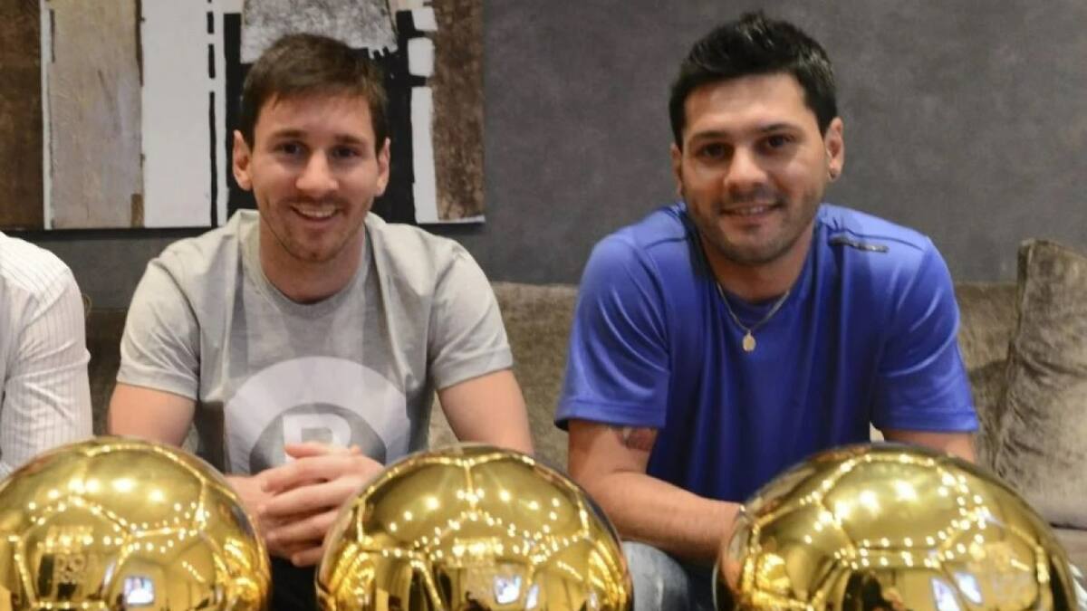 Lionel Messi junto a su hermano Matías. Foto: Instagram @matu_messi10.