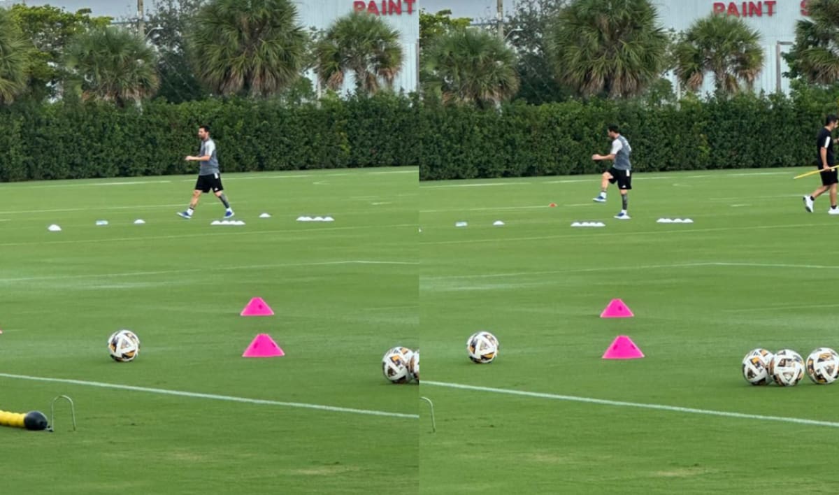 Lionel Messi volvió a los entrenamientos con el Inter Miami. Foto: Canal 26