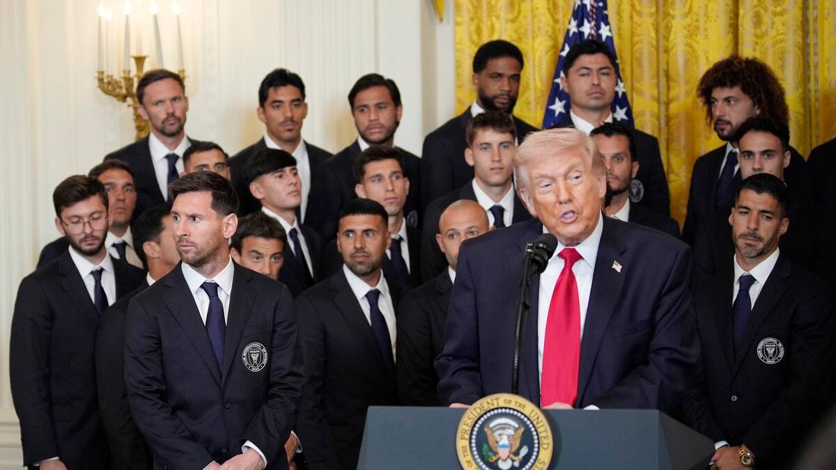 Lionel Messi y Donald Trump en la Casa Blanca.