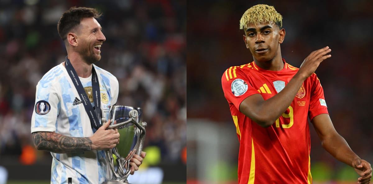Lionel Messi y Lamine Yamal. Fotos: NA/Reuters/Annegret Hilse