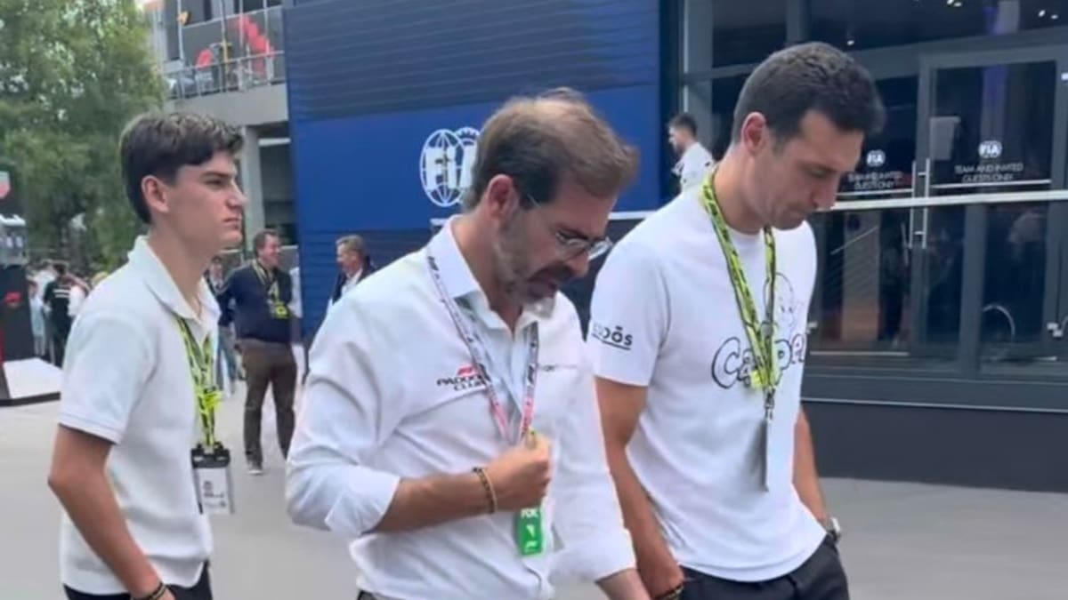 Lionel Scaloni en el Gran Premio de Bélgica