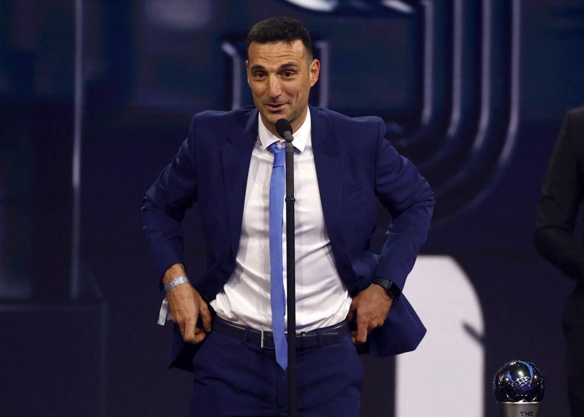 Lionel Scaloni, premios The Best. Foto: REUTERS