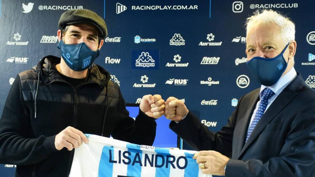 Lisandro López, Víctor Blanco, Racing Club, fútbol, NA