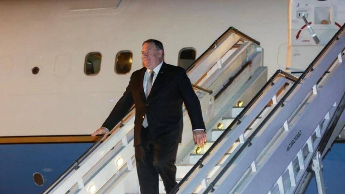 Llegada al país de Mike Pompeo, secretario de Estado de Estados Unidos