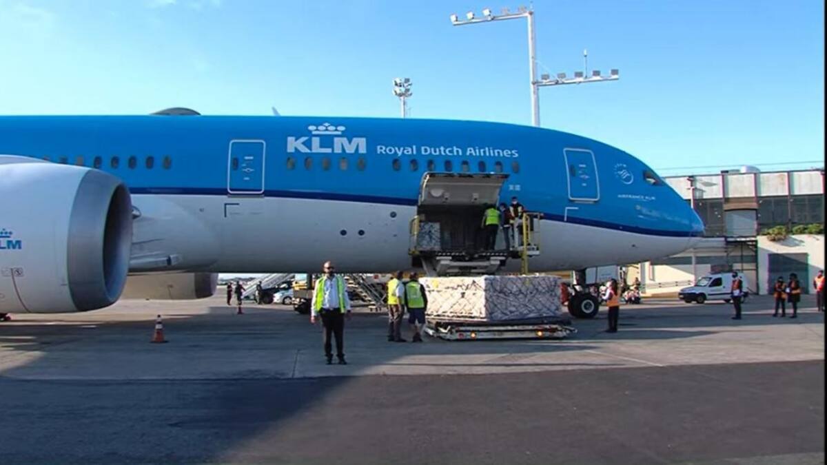 Llegada de dosis de AstraZeneca por el sistema Covax, Foto: Presidencia