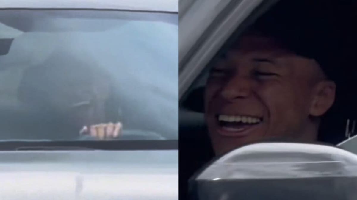 Llegada de Mbappé al entrenamiento del Real Madrid.