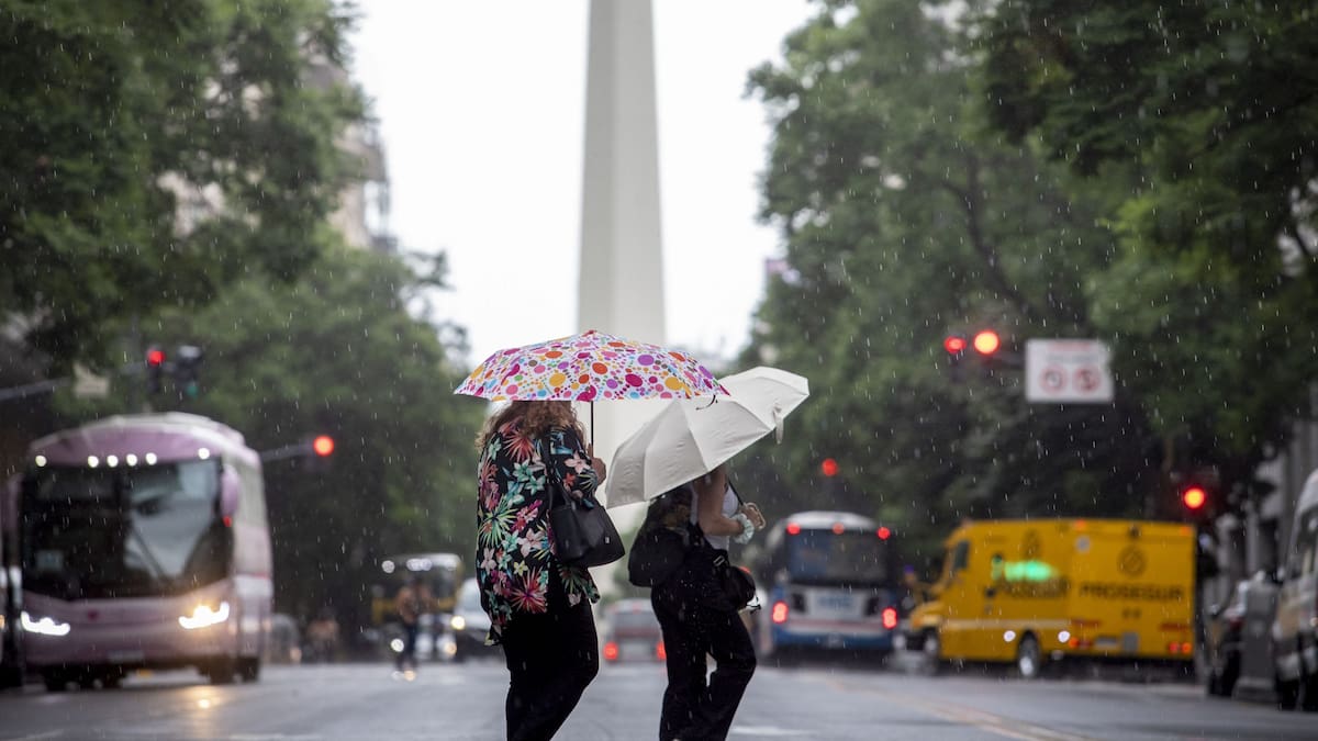 Lluvia en Buenos Aires.