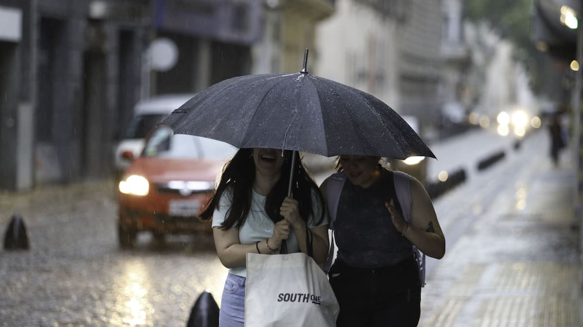 Lluvia en Buenos Aires. Foto: NA/Mariano Sánchez.