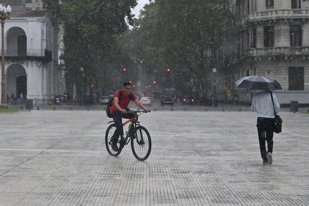 Lluvia, tormenta. Foto: Télam
