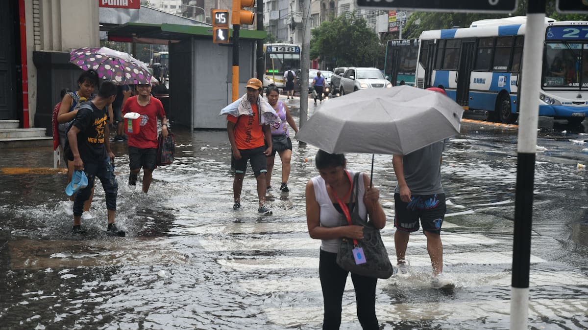 Lluvia, tormenta. Foto: Télam
