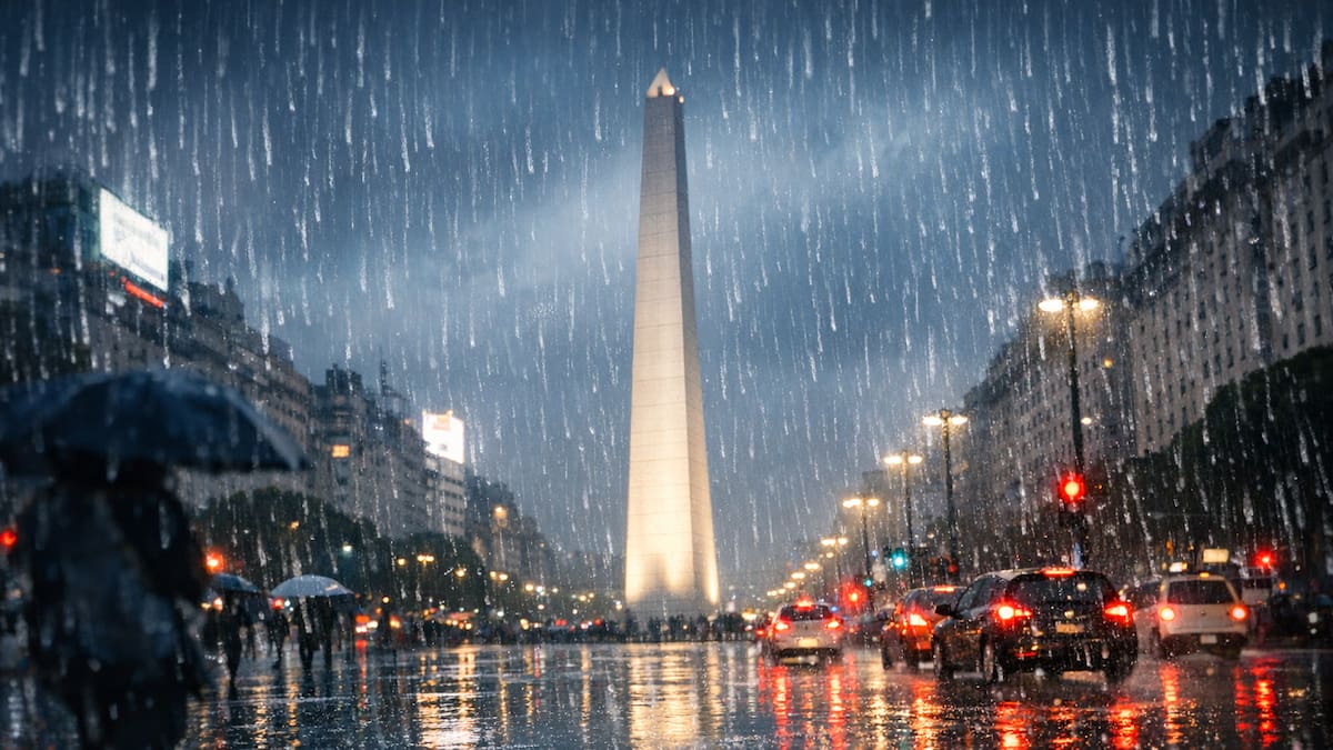 Llega la lluvia a Buenos Aires.