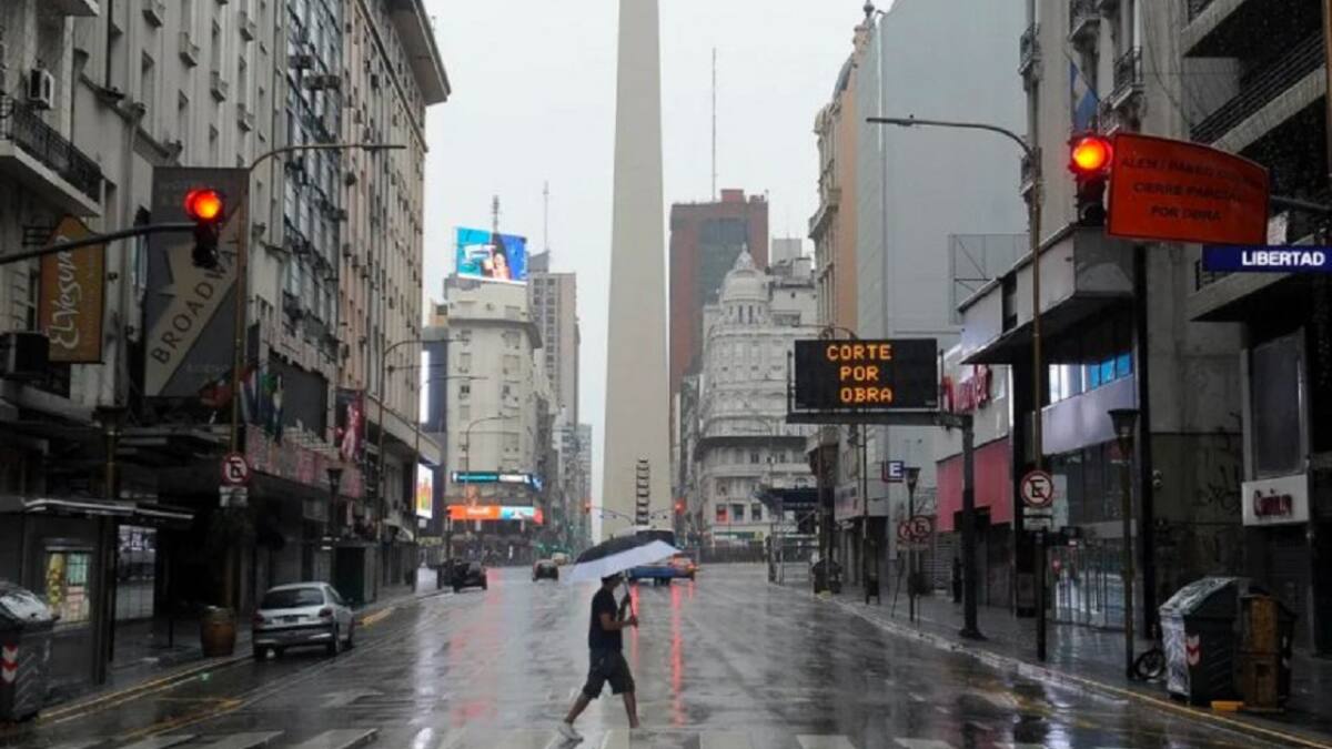 Lluvias en Buenos Aires. Foto: NA.
