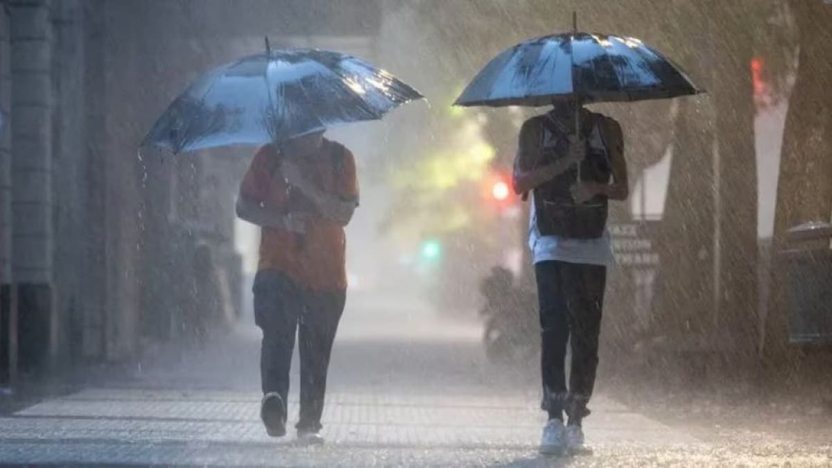 Lluvias en el AMBA. Foto: NA.