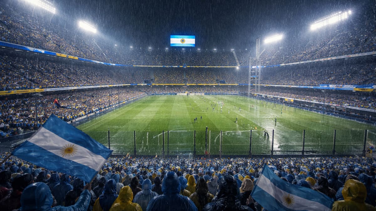 Lluvias en la Bombonera.