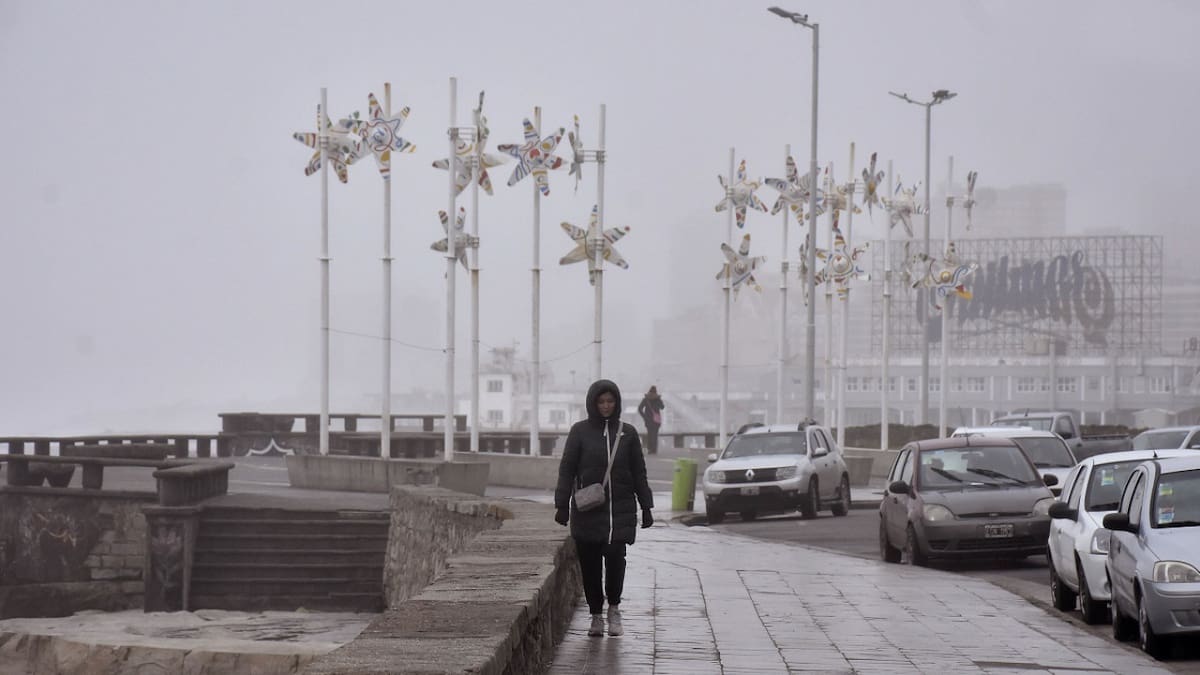 Lluvias en Mar del Plata. Foto: NA.