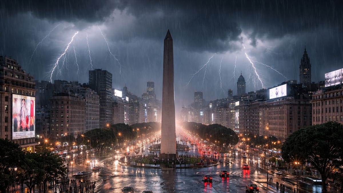 Lluvias y tormentas en Buenos Aires.