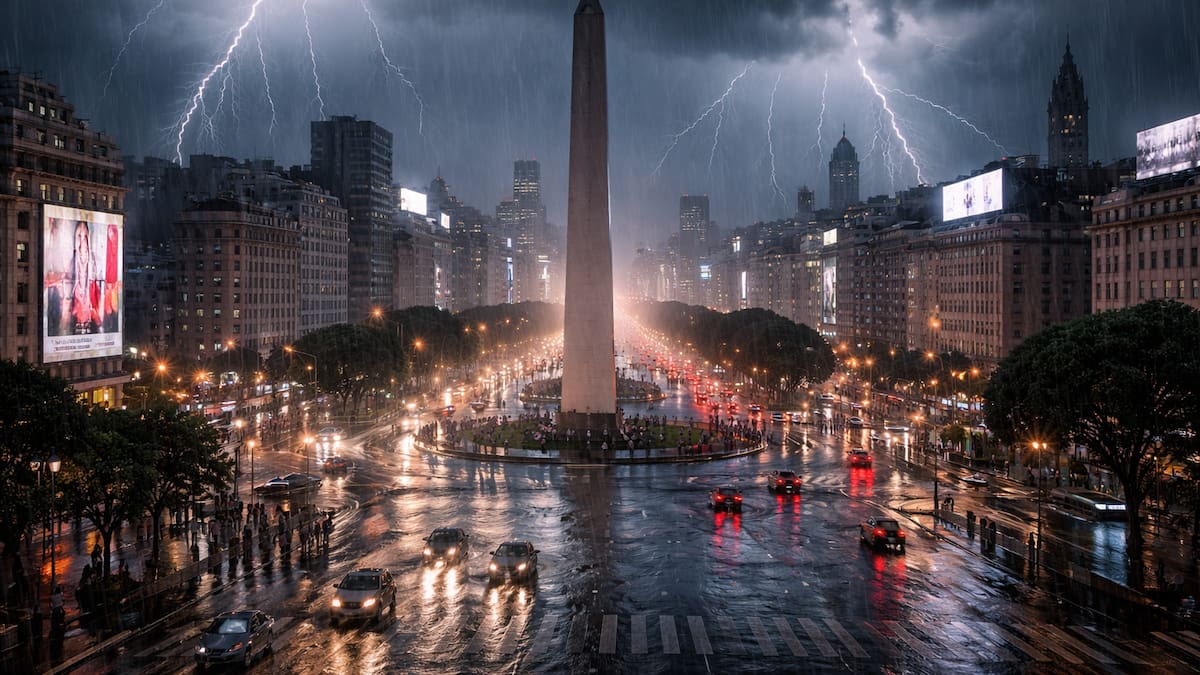 Lluvias y tormentas en Buenos Aires.