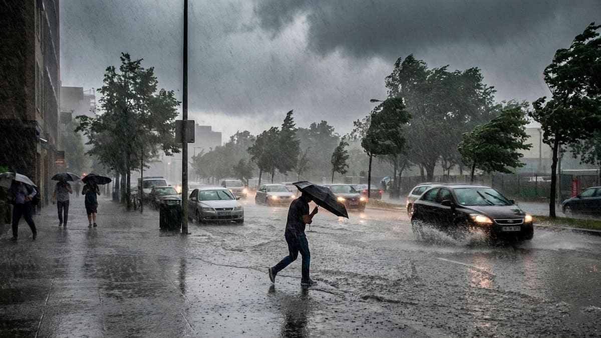 Se oscureció el cielo en el AMBA con tormentas y fuertes vientos: hasta cuándo siguen las lluvias y qué dice el pronóstico del tiempo