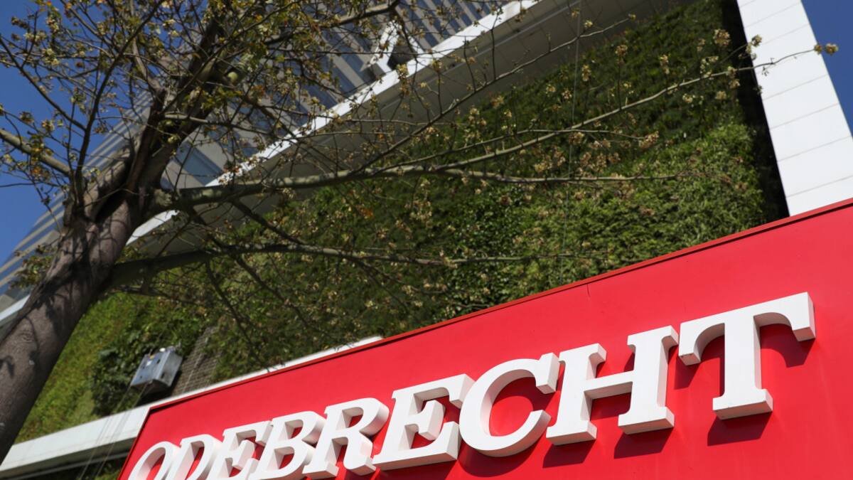 Logotipo corporativo del conglomerado de construcción Odebrecht SA. Foto: Reuters.
