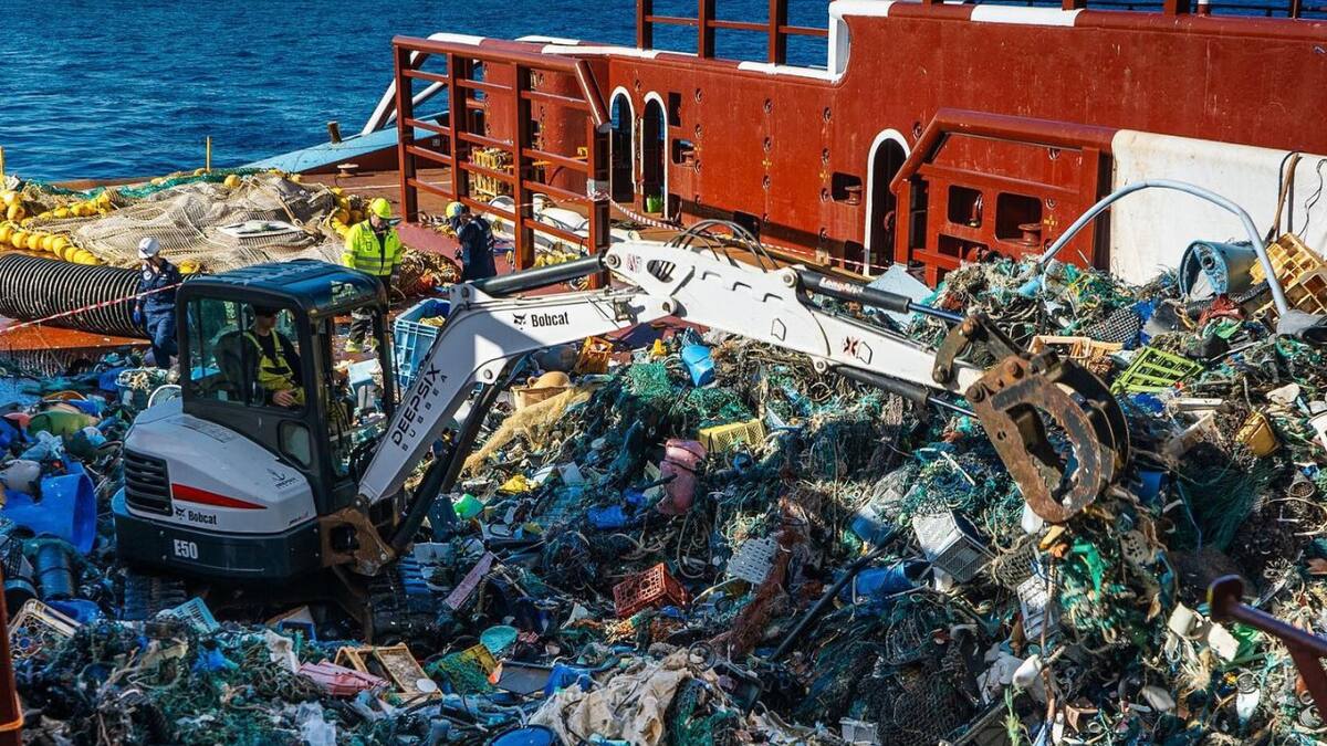 Lograron sacar gran cantidad de plástico del océano. Foto: Instagram/theoceancleanup.