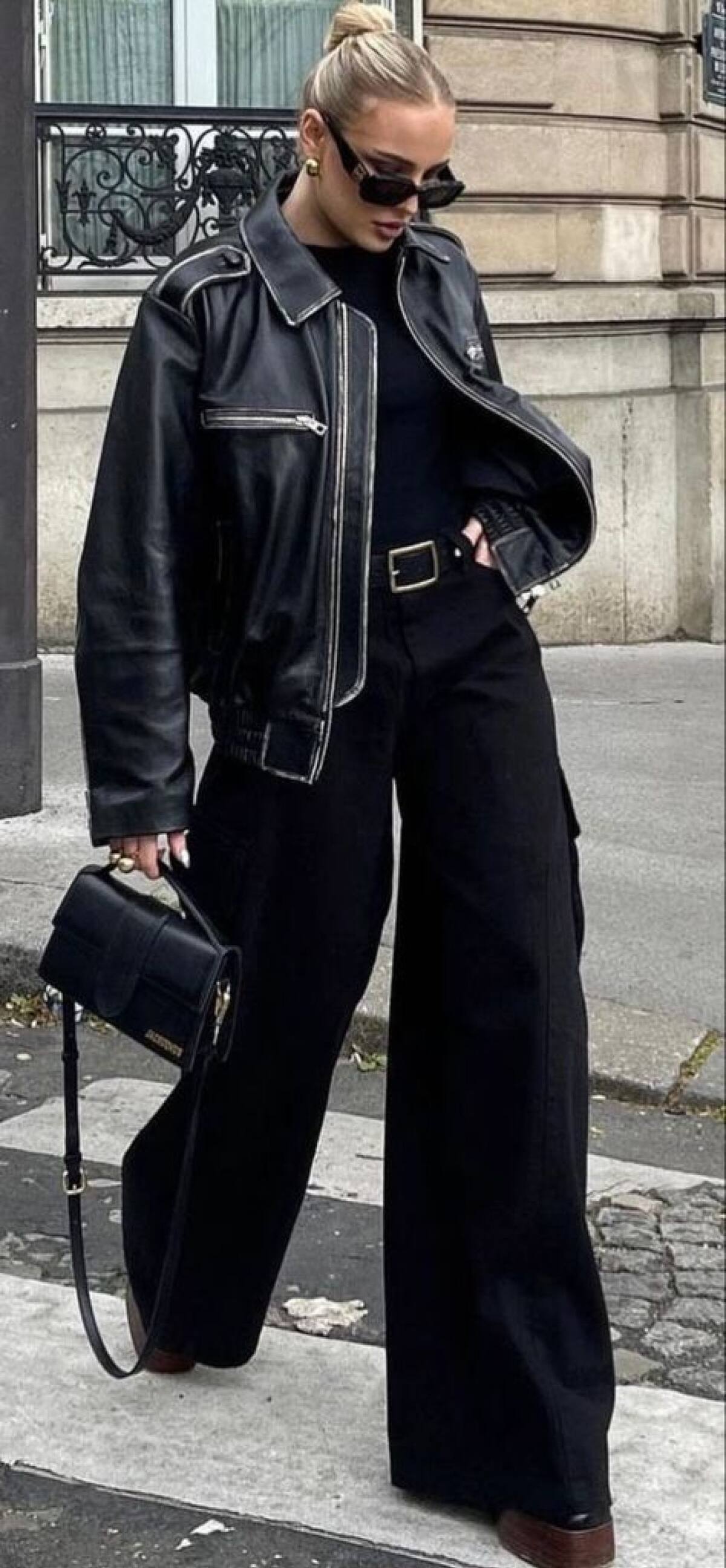 Look total black. Fuente: Pinterest