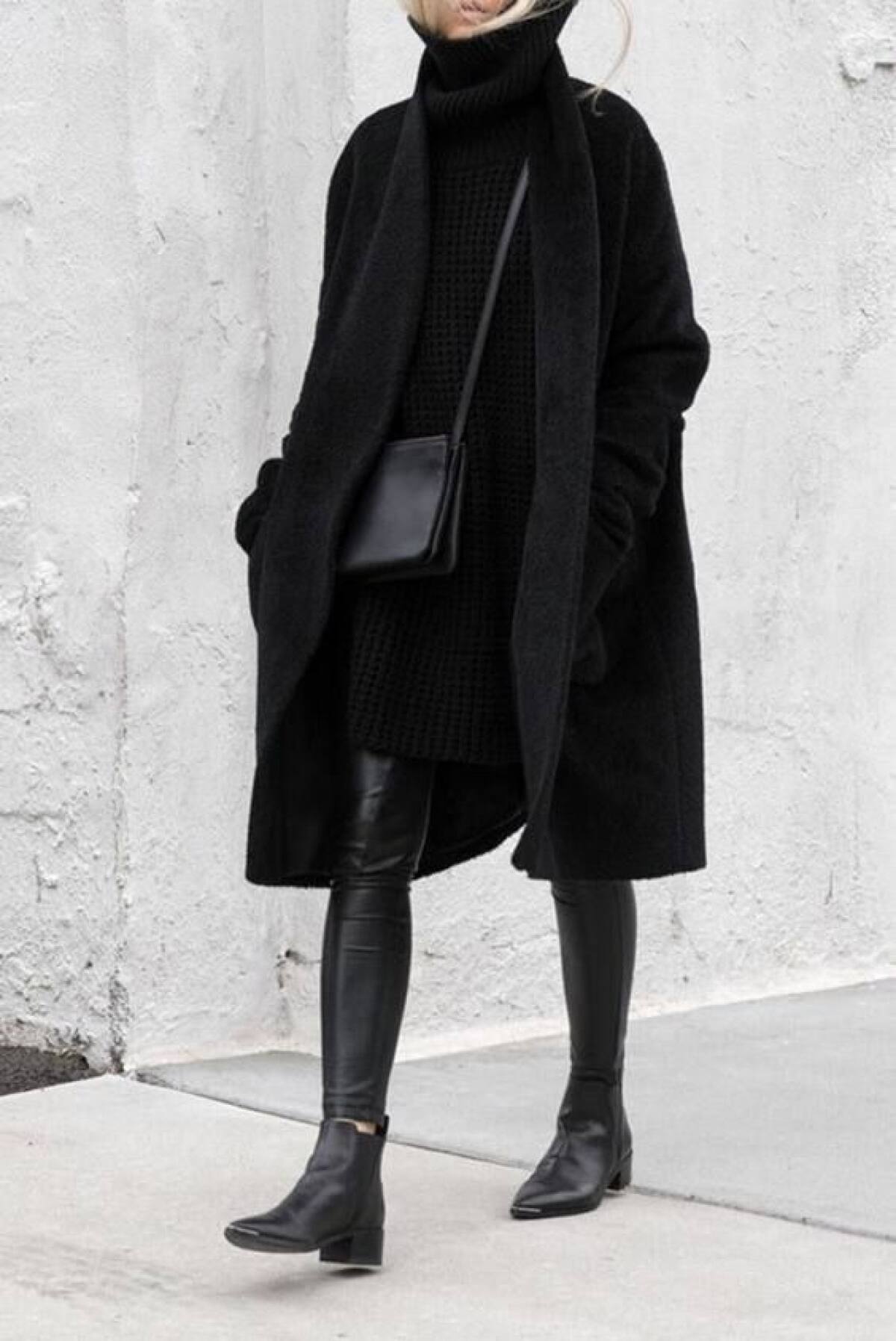 Look total black. Fuente: Pinterest
