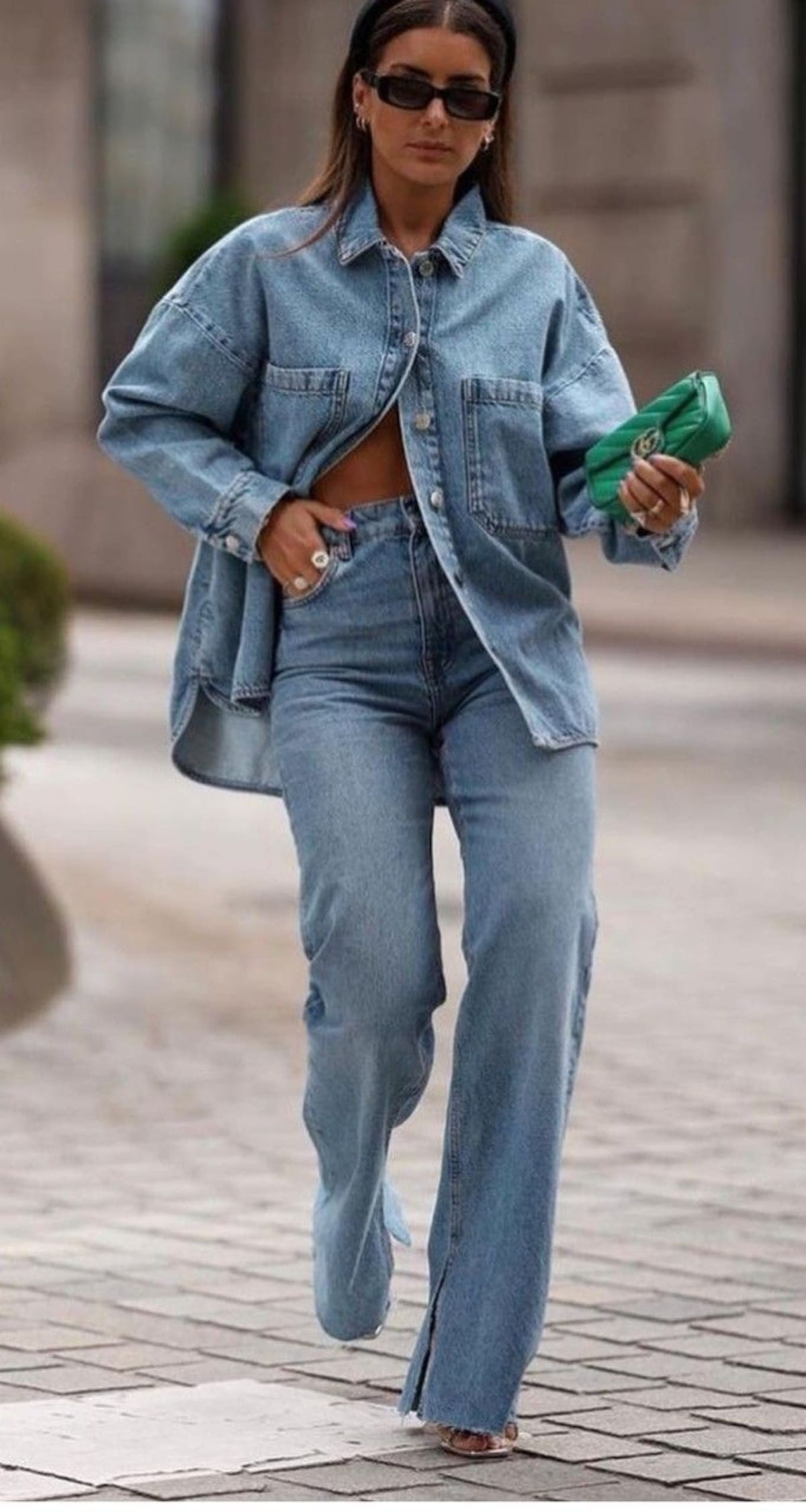 Look total denim. Foto Pinterest